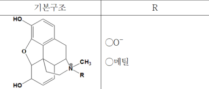 33번엔옥사이드또는4급암모늄구조를가지는모르핀유도체.png